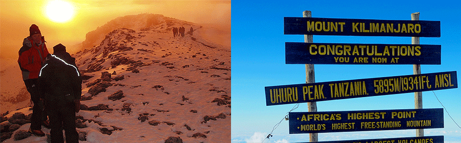 Uhuru Peak Mt Kilimanjaro